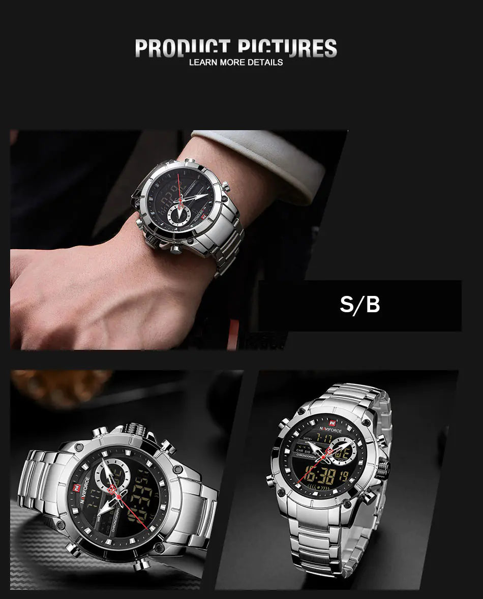 Quartz Watch with Steel Band