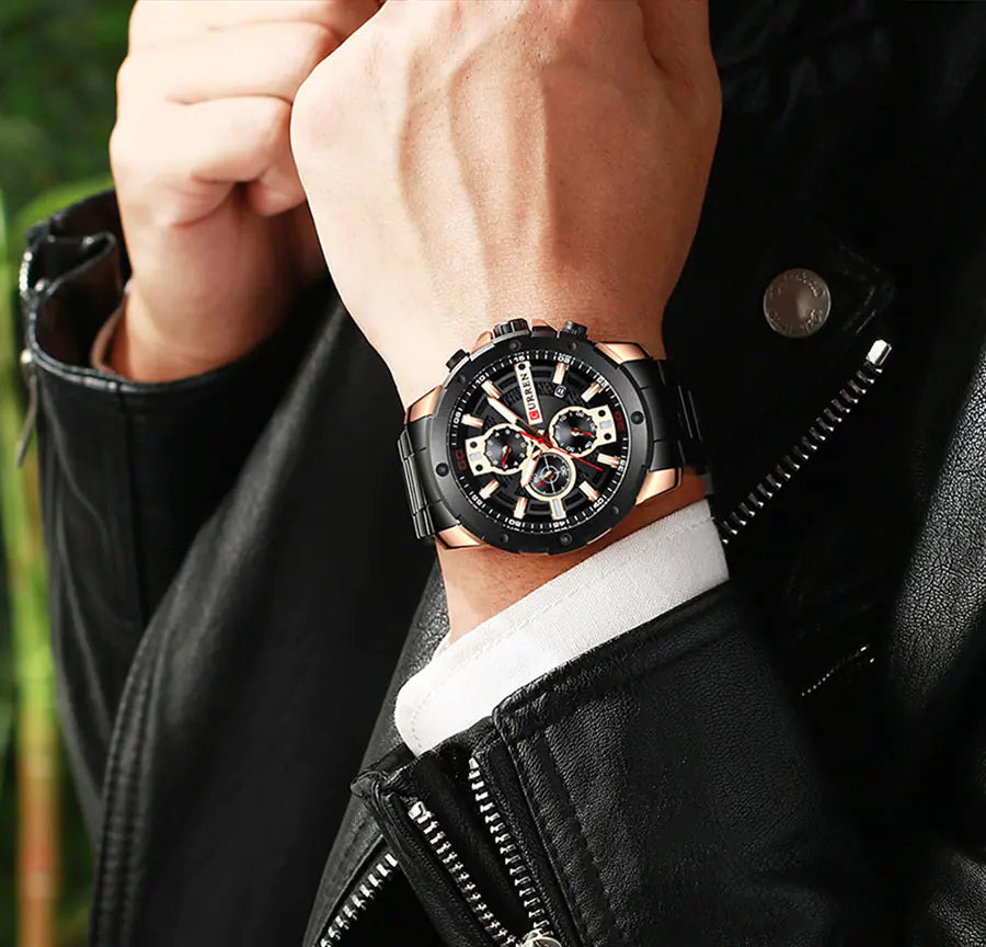Casual Quartz Watch with Calendar