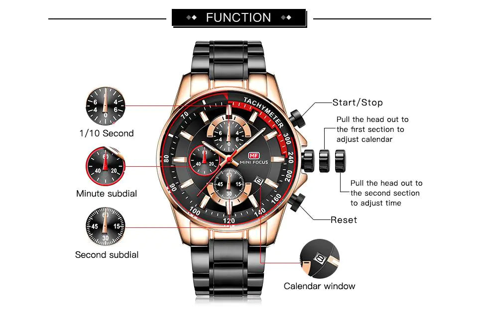 Men's Chronograph Stylish Quartz Watch