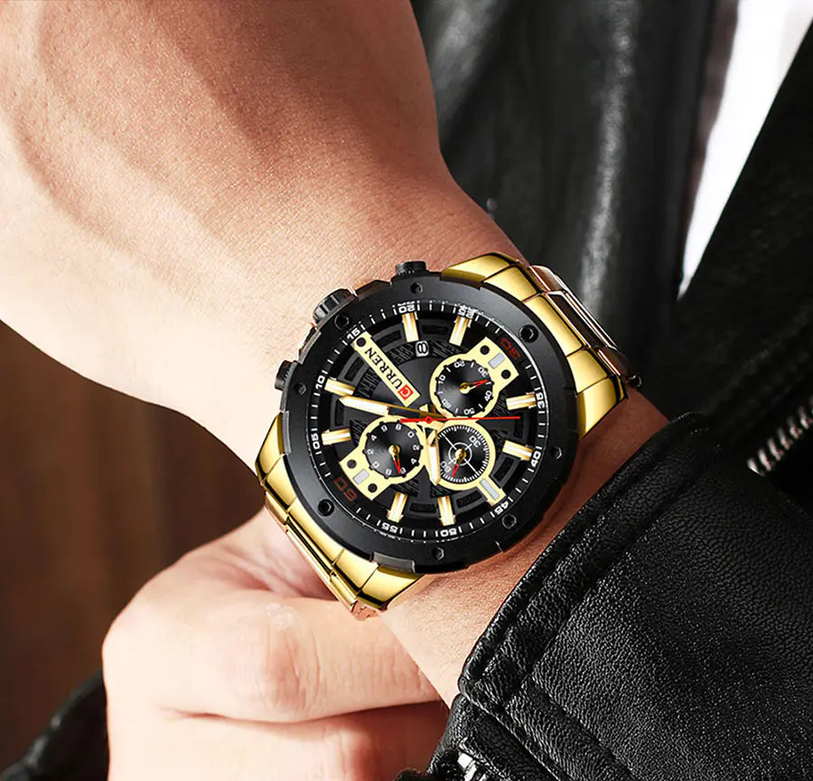 Casual Quartz Watch with Calendar