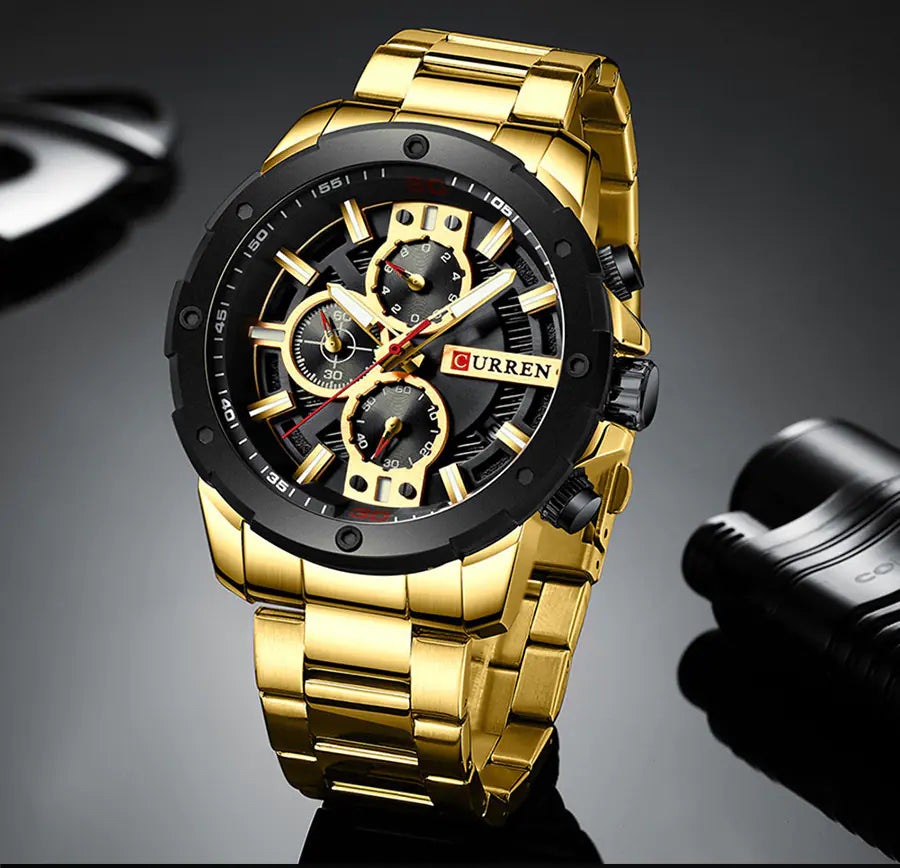Casual Quartz Watch with Calendar