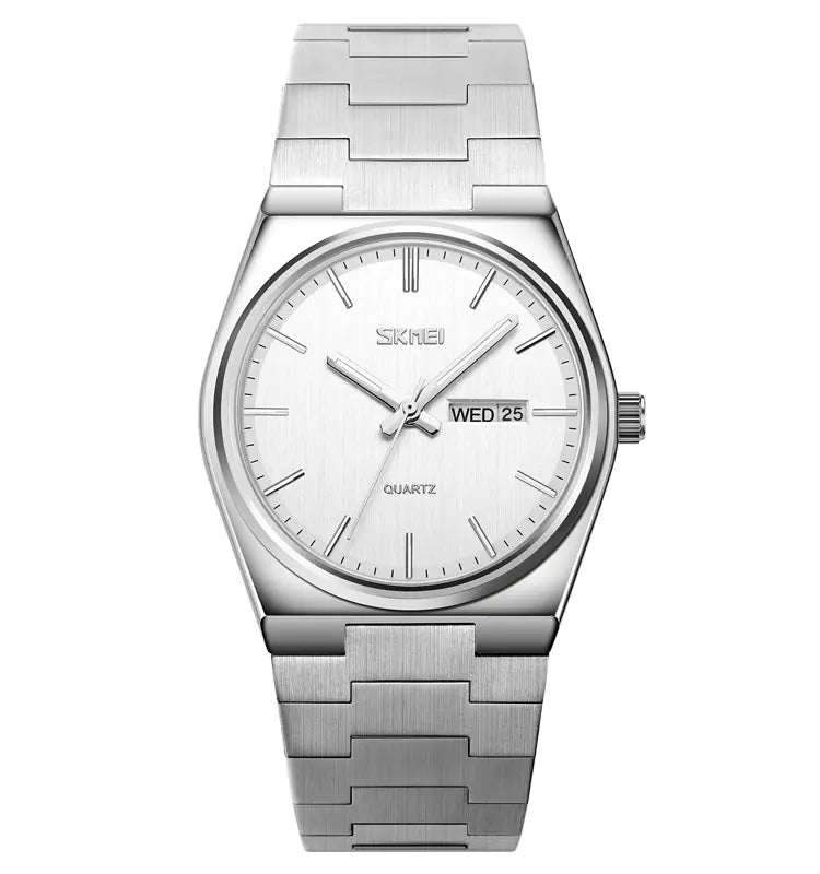 Steel Band Quartz Watch with Calendar