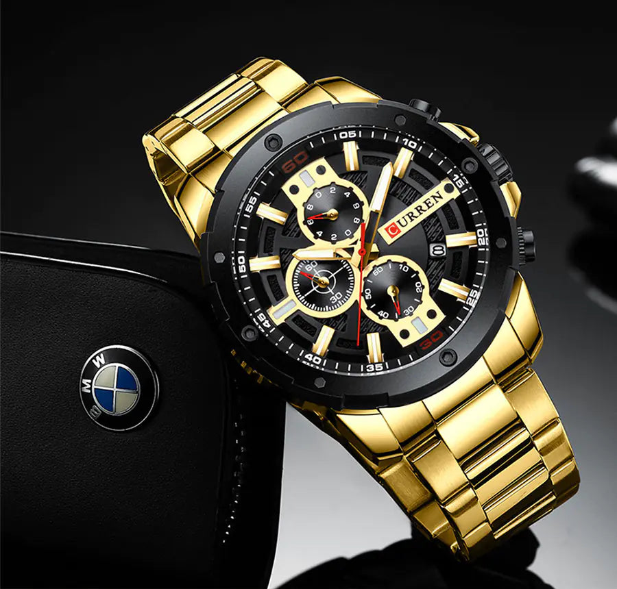 Casual Quartz Watch with Calendar