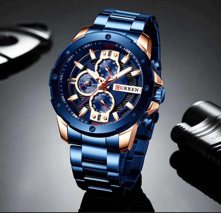 Casual Quartz Watch with Calendar