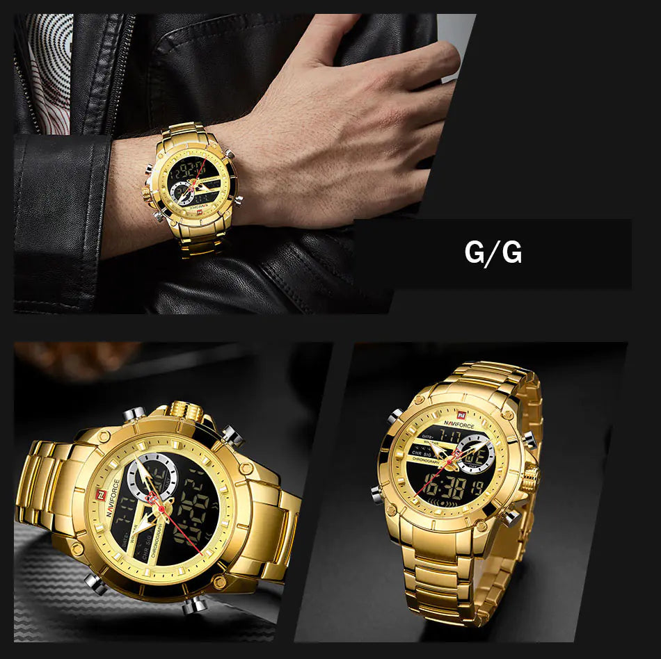 Quartz Watch with Steel Band