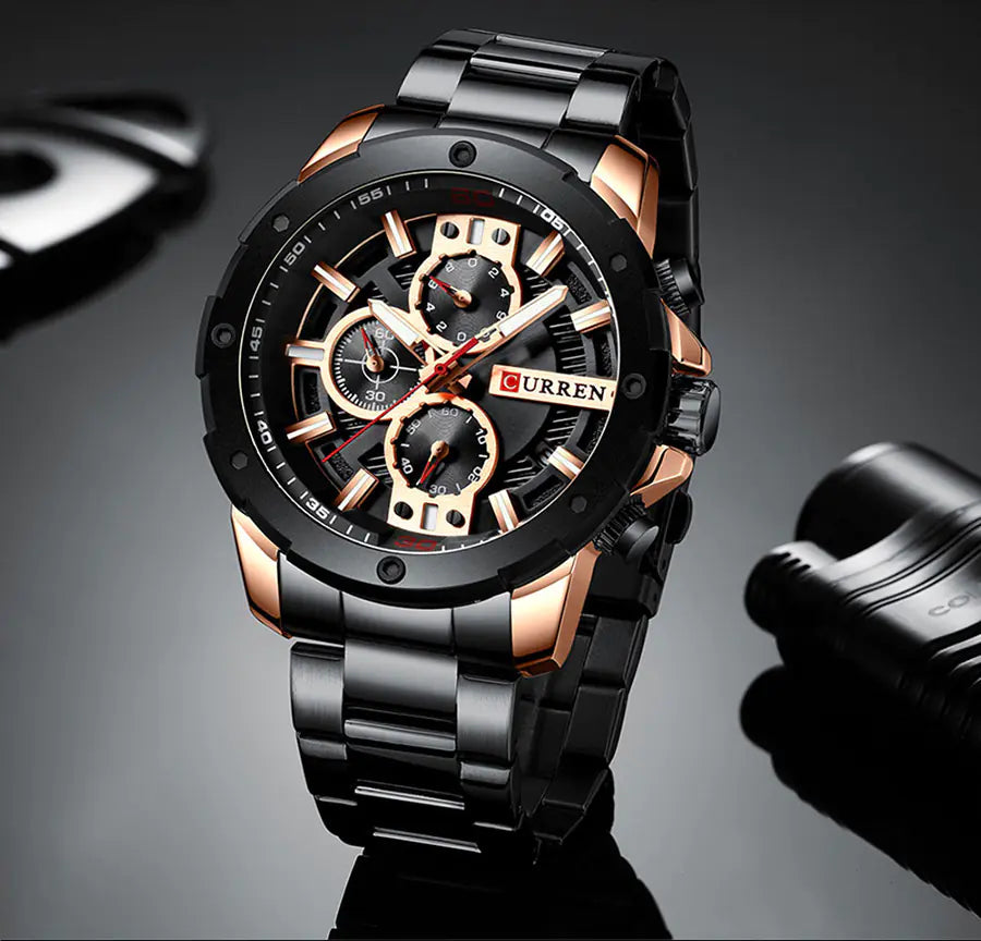 Casual Quartz Watch with Calendar