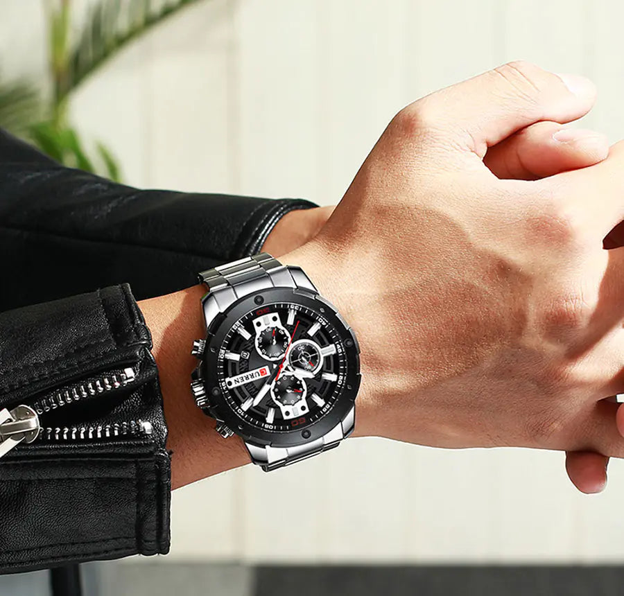Casual Quartz Watch with Calendar