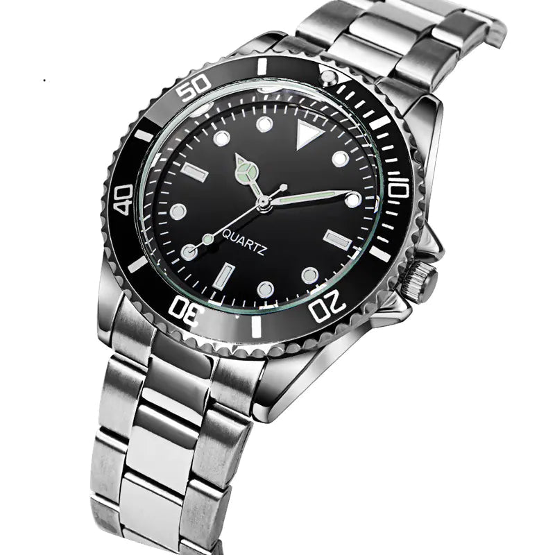 Stylish Men's Quartz Watch with Steel Band