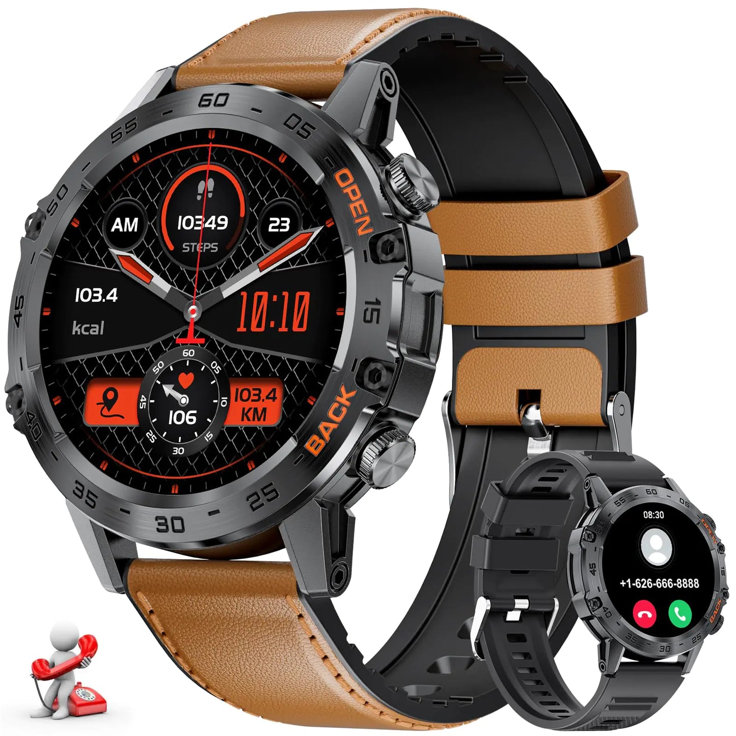 1.39" Military Men's Smartwatch