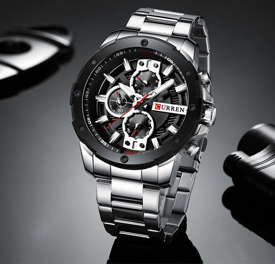 Casual Quartz Watch with Calendar