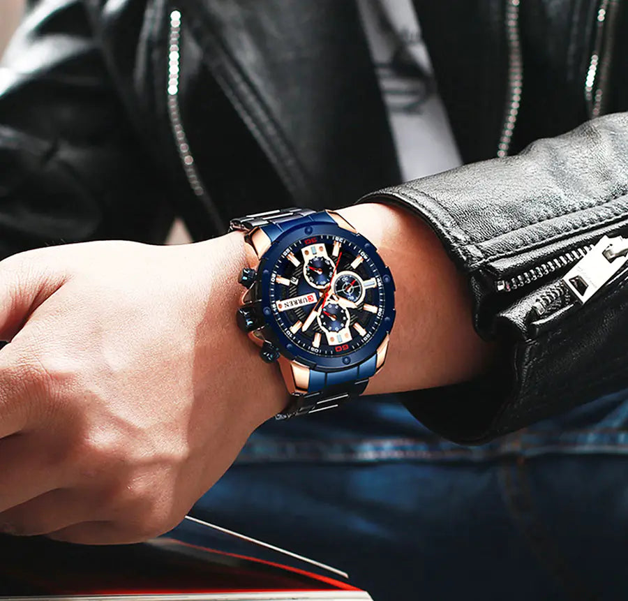 Casual Quartz Watch with Calendar