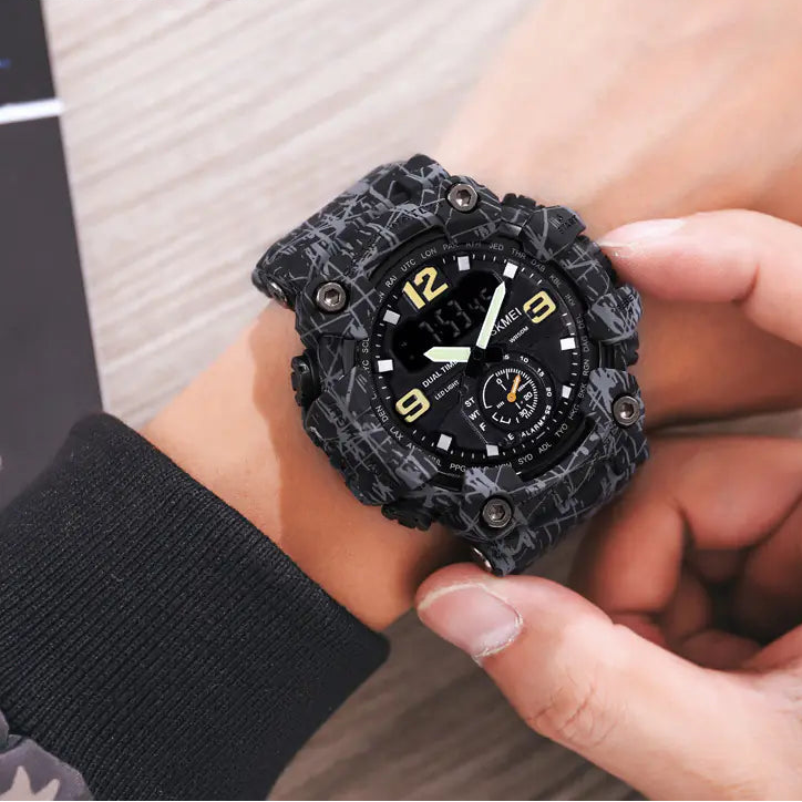 Dual Display Sports Watch for Men