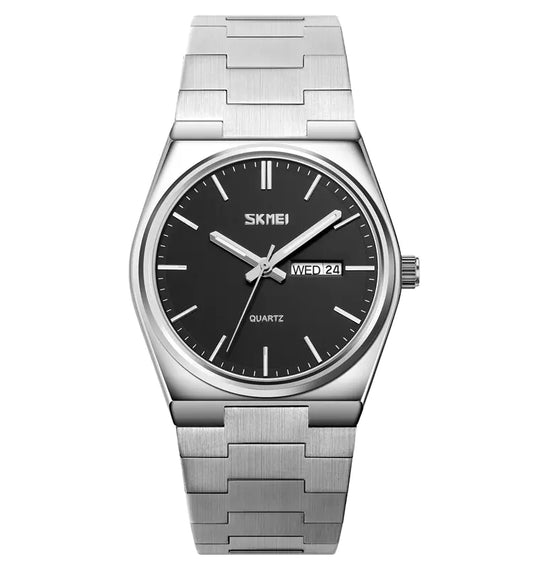 Steel Band Quartz Watch with Calendar