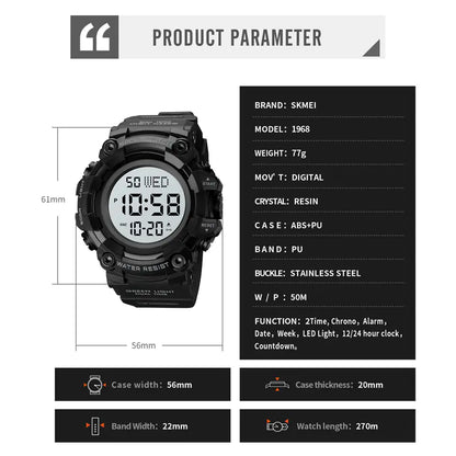 Outdoor Sports Multi-Function Electronic Watch