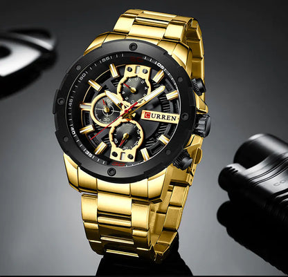 Casual Quartz Watch with Calendar