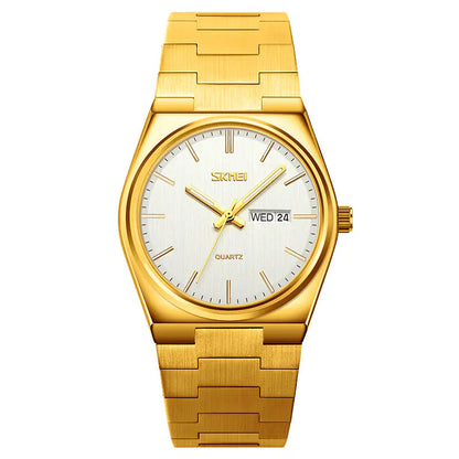 Steel Band Quartz Watch with Calendar
