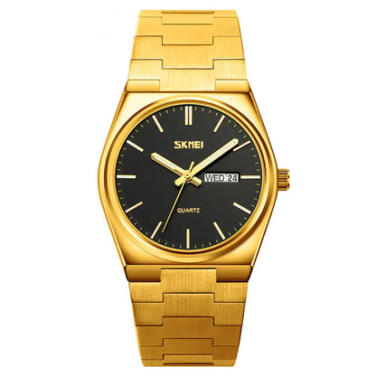 Steel Band Quartz Watch with Calendar