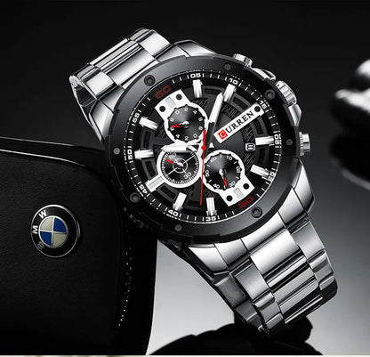 Casual Quartz Watch with Calendar