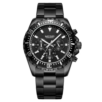 Multifunctional Chronograph Steel Band Watch